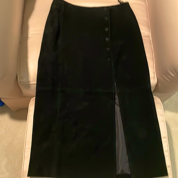 Sexy Suede Mid-calf Skirt - Picture 1 of 5
